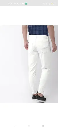 Stylish Cotton Blend Mid-Rise Jeans For Men-thumb1