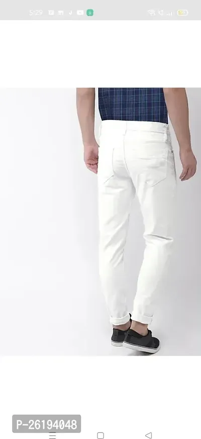 Stylish Cotton Blend Mid-Rise Jeans For Men-thumb2