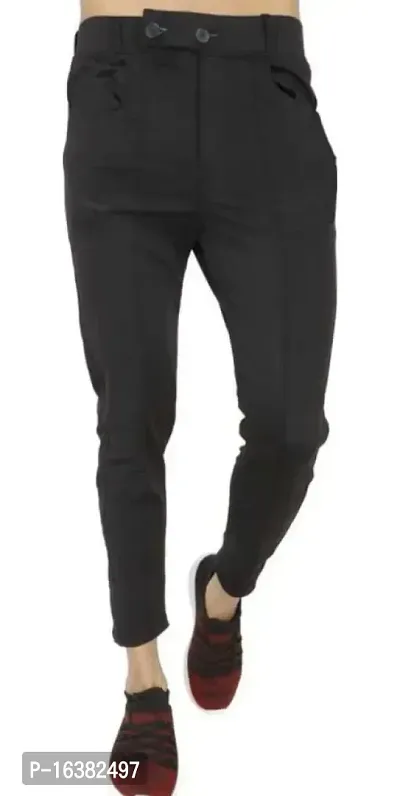 Men 2 BUTTAN Black Track Pant