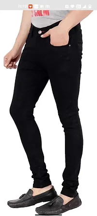 Stylish Cotton Blend Mid-Rise Jeans For Men-thumb3