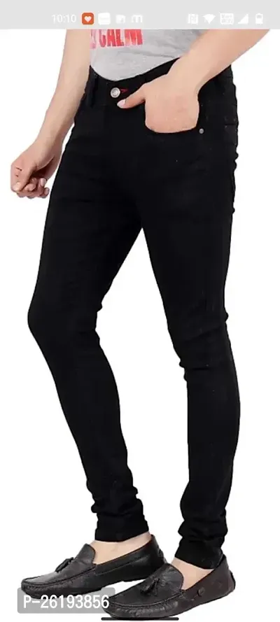 Stylish Cotton Blend Mid-Rise Jeans For Men-thumb4