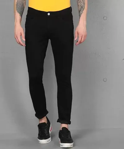 Stylish Cotton Blend Mid-Rise Jeans 