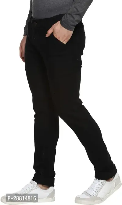 Domini Stylish Black Cotton Blend Mid-Rise Jeans For Men-thumb3