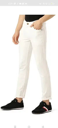 Stylish Cotton Blend Mid-Rise Jeans For Men-thumb2