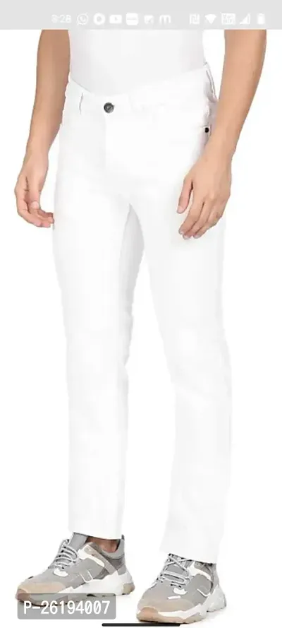Stylish Cotton Blend Mid-Rise Jeans For Men-thumb0