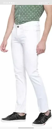 Stylish Cotton Blend Mid-Rise Jeans For Men-thumb1