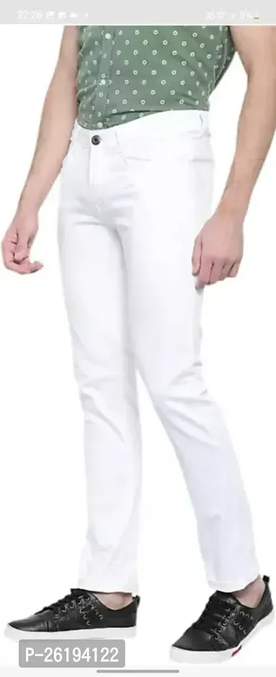 Stylish Cotton Blend Mid-Rise Jeans For Men-thumb2