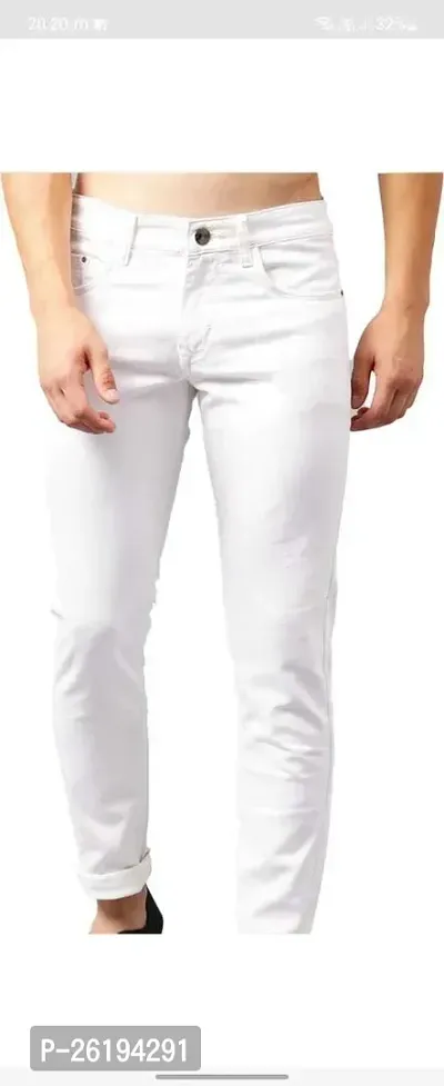 Stylish Cotton Blend Mid-Rise Jeans For Men-thumb0