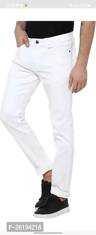 Stylish Cotton Blend Mid-Rise Jeans For Men-thumb4