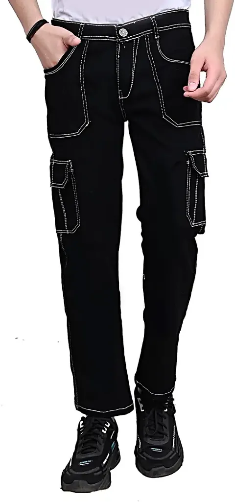 Stylish Solid Mid-Rise Jeans For Men