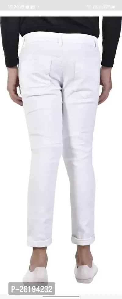 Stylish Cotton Blend Mid-Rise Jeans For Men-thumb2