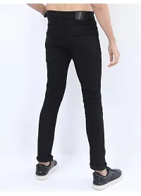 Men Plain Black Jeans-thumb1