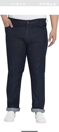 Men's Trendy Mid-Rise Solid Denim Jeans