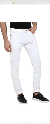 Stylish Cotton Blend Mid-Rise Jeans For Men-thumb2