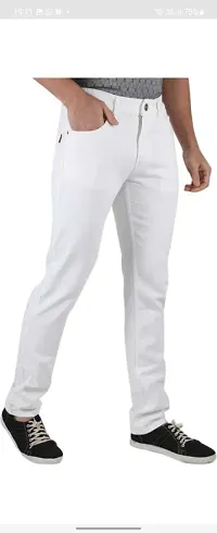 Stylish Cotton Blend Mid-Rise Jeans For Men-thumb3