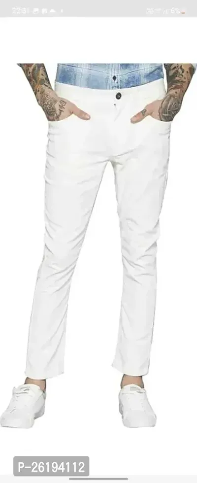 Stylish Cotton Blend Mid-Rise Jeans For Men