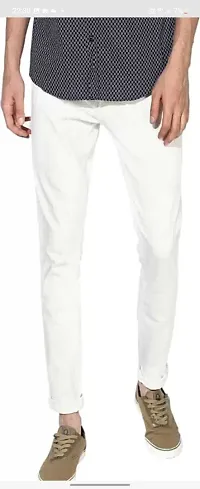Slim Fit White Denim Jeans