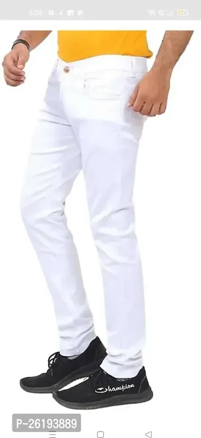 Stylish Cotton Blend Mid-Rise Jeans For Men-thumb2