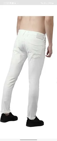 Stylish Cotton Blend Mid-Rise Jeans For Men-thumb1