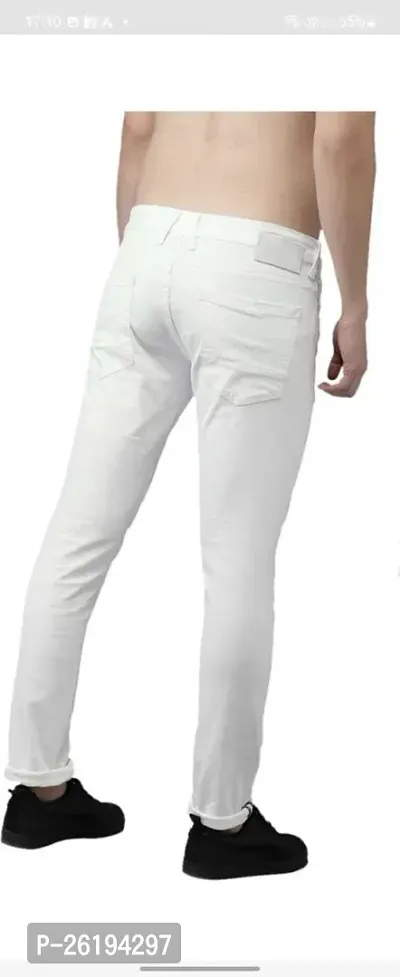 Stylish Cotton Blend Mid-Rise Jeans For Men-thumb2