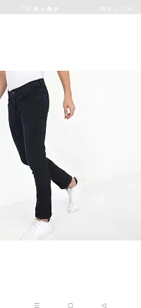 Stylish Cotton Blend Mid-Rise Jeans For Men-thumb1