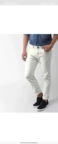 Stylish Cotton Blend Mid-Rise Jeans For Men-thumb2