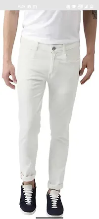 Stylish Cotton Blend Mid-Rise Jeans For Men-thumb1