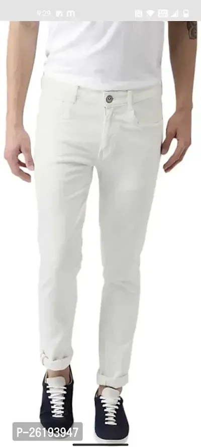 Stylish Cotton Blend Mid-Rise Jeans For Men-thumb2