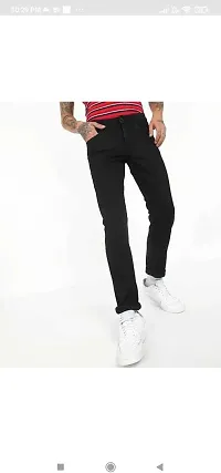 Stylish Cotton Blend Mid-Rise Jeans For Men-thumb1