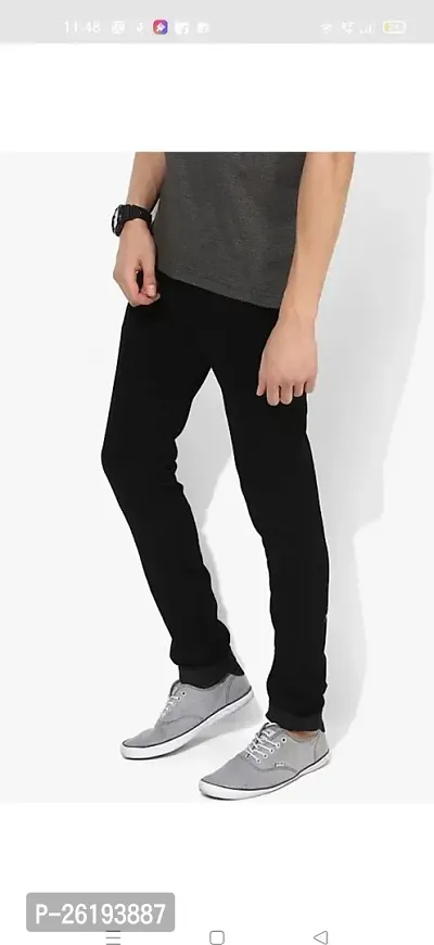 Stylish Cotton Blend Mid-Rise Jeans For Men-thumb4