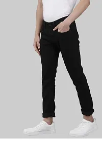 Men Plain Black Jeans-thumb2