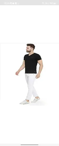 Stylish Cotton Blend Mid-Rise Jeans For Men-thumb2