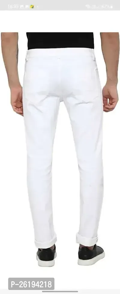 Stylish Cotton Blend Mid-Rise Jeans For Men-thumb2