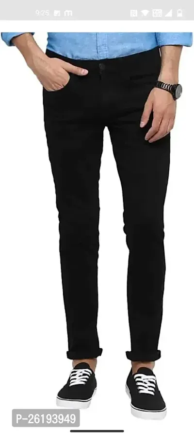 Stylish Cotton Blend Mid-Rise Jeans For Men-thumb0