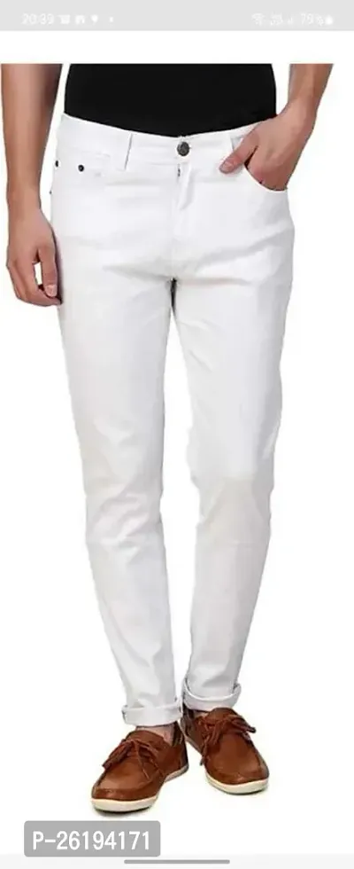 Stylish Cotton Blend Mid-Rise Jeans For Men-thumb0