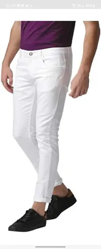 Stylish Cotton Blend Mid-Rise Jeans For Men-thumb2