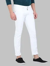 Stylish White Denim Mid-Rise Jeans For Men-thumb3