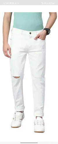 Stylish Cotton Blend Mid-Rise Jeans For Men-thumb2