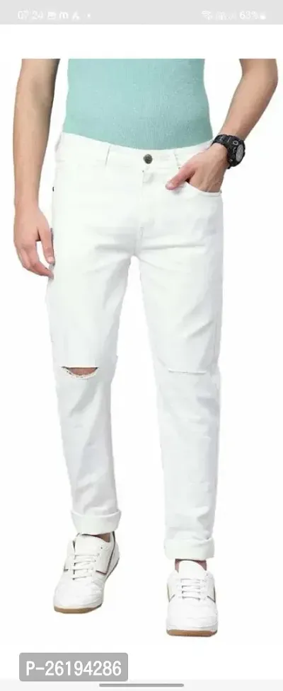 Stylish Cotton Blend Mid-Rise Jeans For Men-thumb3