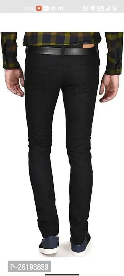 Stylish Cotton Blend Mid-Rise Jeans For Men-thumb2