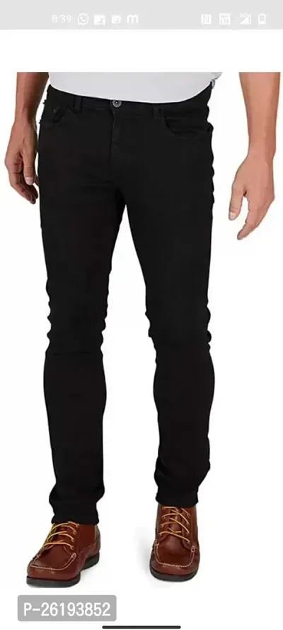 Stylish Cotton Blend Mid-Rise Jeans For Men-thumb0