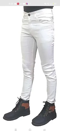 Stylish Cotton Blend Mid-Rise Jeans For Men-thumb1