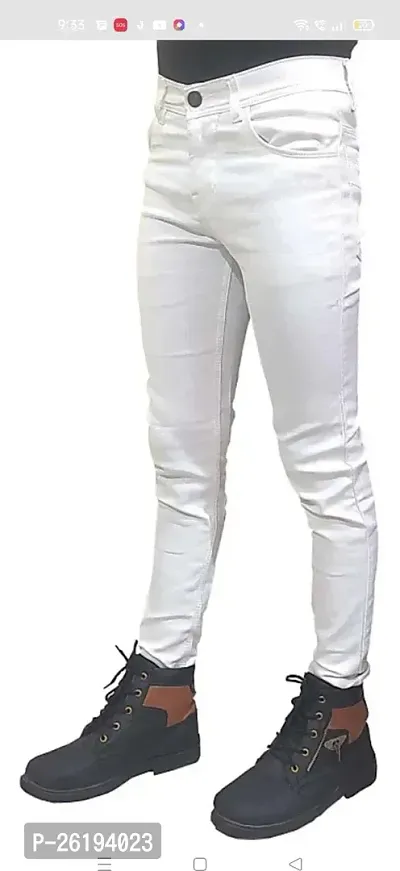 Stylish Cotton Blend Mid-Rise Jeans For Men-thumb2