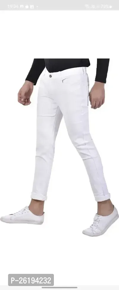 Stylish Cotton Blend Mid-Rise Jeans For Men-thumb3