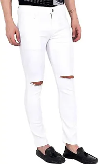 Stylish Cotton Blend Mid-Rise Jeans For Men-thumb3