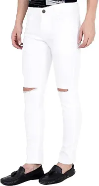 Stylish Cotton Blend Mid-Rise Jeans For Men-thumb1