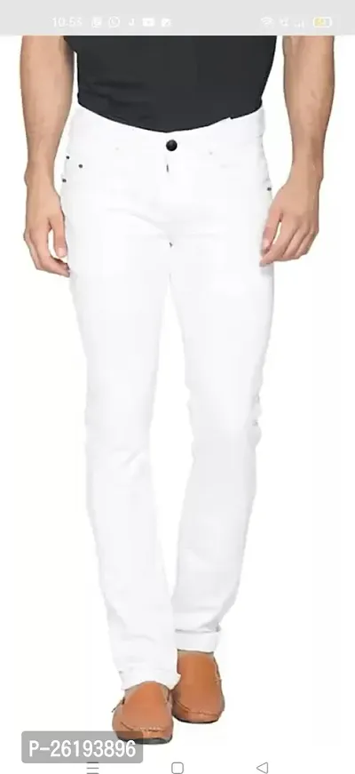 Stylish Cotton Blend Mid-Rise Jeans For Men-thumb0