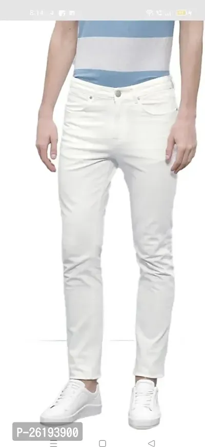 Stylish Cotton Blend Mid-Rise Jeans For Men