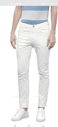 Stylish Cotton Blend Mid-Rise Jeans For Men