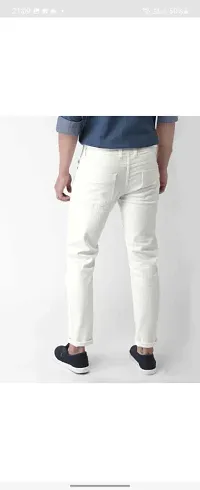 Stylish Cotton Blend Mid-Rise Jeans For Men-thumb1